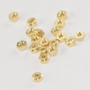 GOLD HEX NUT for Eyeglasses : 1.16mm X 2.5mm 100pcs : Optical Products Online