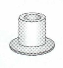 DELRIN TOP HAT BUSHINGS for Eyeglasses : 1.4mm X 2.0mm 100pcs : Optical Products Online