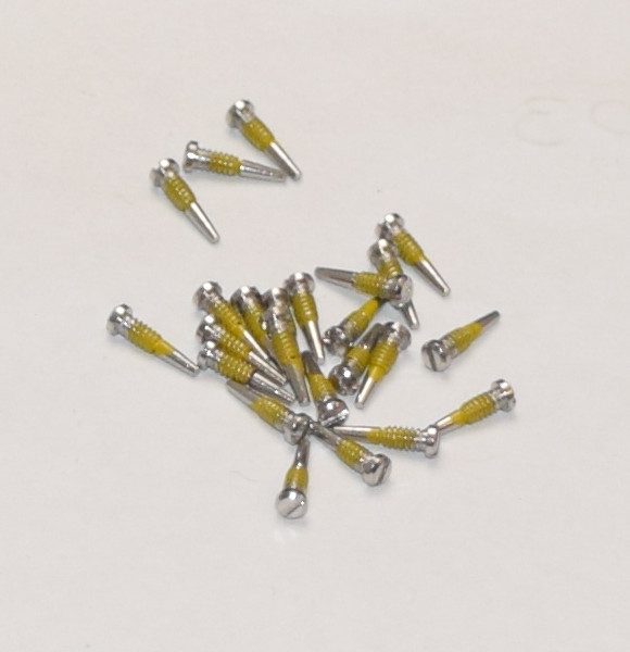 SELF ALIGNING HINGE SCREW for Eyeglasses : 2.0mm X 1.5mm X 6.5mm 100pcs : Optical Products Online